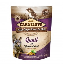 CARNILOVE Dog Pouch Quail & Yellow carrot - wet dog food - 300g