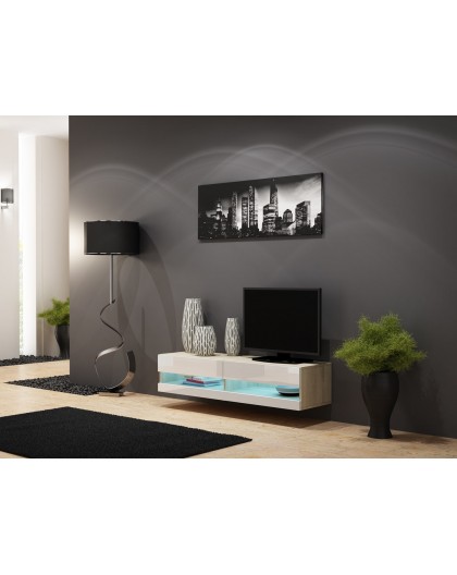 Cama TV stand VIGO NEW 30/140/40 sonoma/white gloss