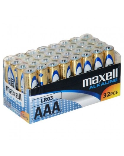 MAXELL ALKALINE LR03 AAA alkaline battery FOIL carton 32 pieces (8 packs of 4 each)