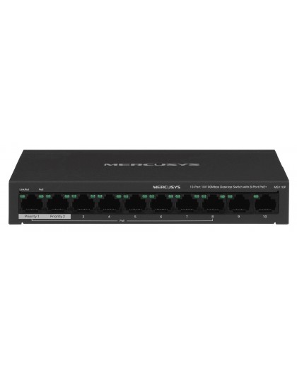 Mercusys 10-Port 10/100Mbps Desktop Switch with 8-Port PoE+