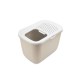 SAVIC HOP Coffee Brown with White Lid – Cat Litter Tray – 58.5x39x39.5 cm – 1 pc.