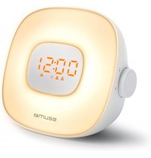 Muse Light ML-198 CR Radio Alarm Clock, White