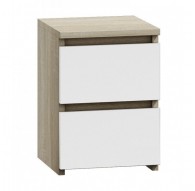 Topeshop M2 SONOMA MIX nightstand/bedside table 2 drawer(s) Oak, White