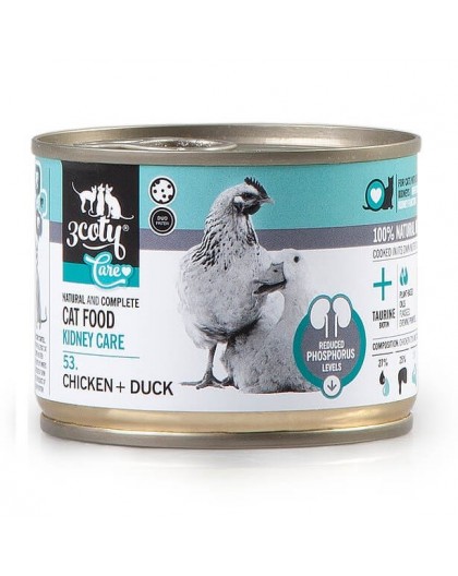 3COTY 53. Chicken + duck Kidney Care - wet cat food - 180g