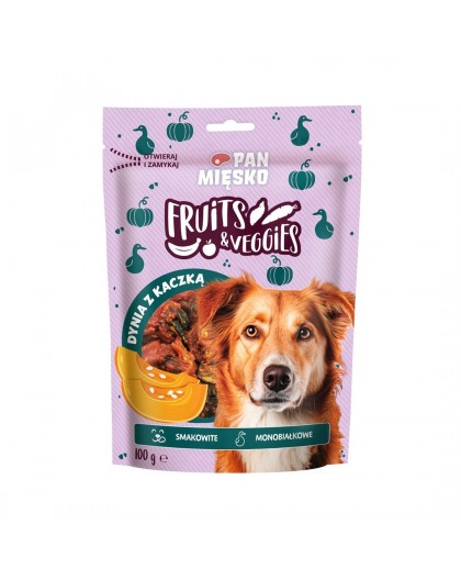PAN MIĘSKO Fruits & Veggies Pumpkin with duck - dog treat - 100g