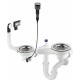Siphon for 1.5- and 2-bowl granite sink - Space-Saver