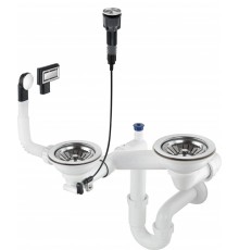 Siphon for 1.5- and 2-bowl granite sink - Space-Saver