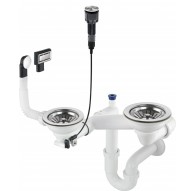 Siphon for 1.5- and 2-bowl granite sink - Space-Saver