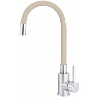 Kitchen faucet with bent spout
