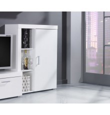 Cama bookcase SAMBA white/white gloss