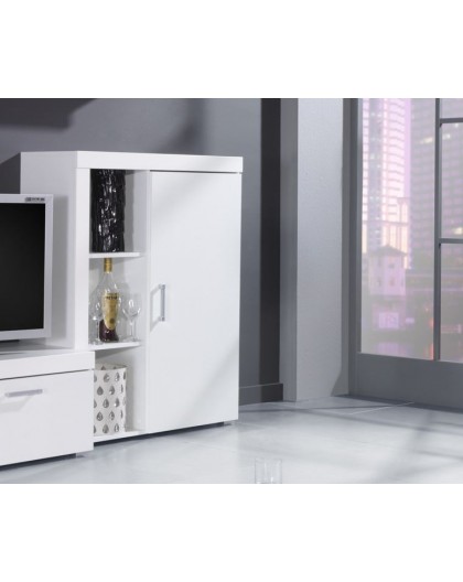 Cama bookcase SAMBA white/white gloss