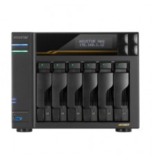 Asustor LOCKERSTOR 6 Gen3 (AS6806T) NAS Desktop AMD Ryzen V3C14 16 GB DDR5 ADM Black