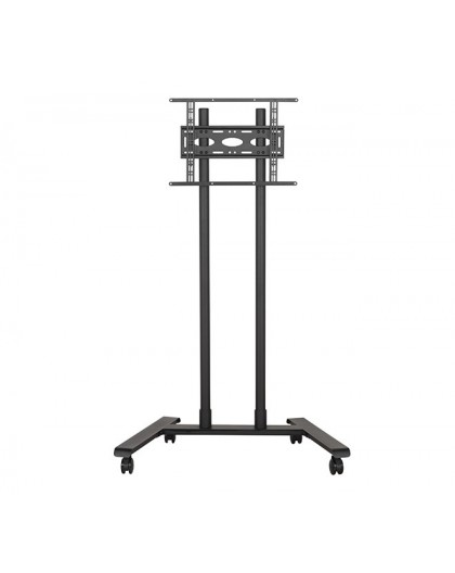 B-Tech Large Universal Flat Screen Trolley / Floor Stand (VESA 600 x 400) - 1.6m Ø50mm Poles