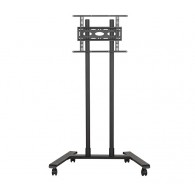 B-Tech Large Universal Flat Screen Trolley / Floor Stand (VESA 600 x 400) - 1.6m Ø50mm Poles