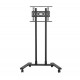 B-Tech Large Universal Flat Screen Trolley / Floor Stand (VESA 600 x 400) - 1.6m Ø50mm Poles