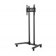 B-Tech Large Universal Flat Screen Trolley / Floor Stand (VESA 600 x 400) - 1.6m Ø50mm Poles