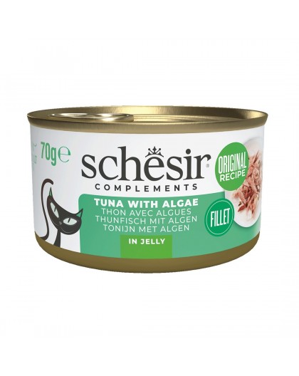 SCHESIR Täiendused Tuunikala vetikatega želees - niiske kassitoit - 70g