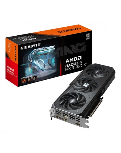 GIGABYTE Radeon RX 9060 XT GAMING OC 16G Graphics Card - 16GB GDDR6, 128bit, PCI-E 5.0, 3320 MHz Core Clock, 2 x DisplayPort, 1 