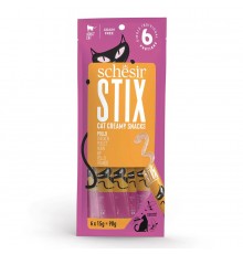 SCHESIR Stix Cream of chicken - treat for cats - 6x15g