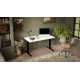 Desk with electric height adjustment MOON LONG 150x80x72-120 black/white