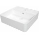 Countertop ceramic washbasin with space for a tap