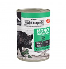 WIEJSKA ZAGRODA Monoprotein Wild boar - wet dog food - 400g