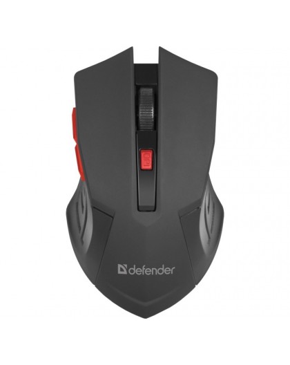 MOUSE DEFENDER ACCURA MM-275 RF BLACK & RED OPTICAL 1600DPI 6P