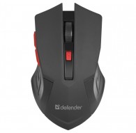 MOUSE DEFENDER ACCURA MM-275 RF BLACK & RED OPTICAL 1600DPI 6P