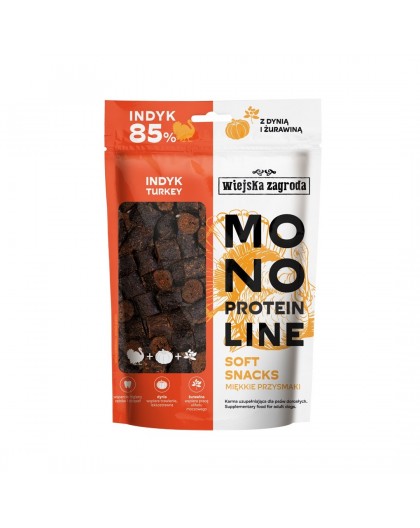 WIEJSKA ZAGRODA Monoprotein Line Soft Snacks Turkey - dog treat - 115g