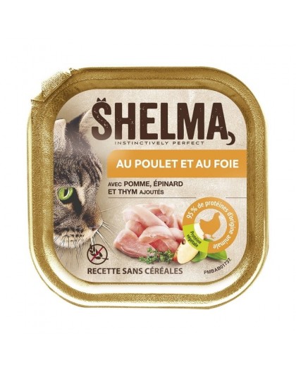 SHELMA Chicken and liver pate - wet cat food - 100g
