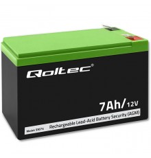 Qoltec 53076 AGM battery | 12V | 7Ah | Security