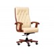 CONSUL cream leather armchair