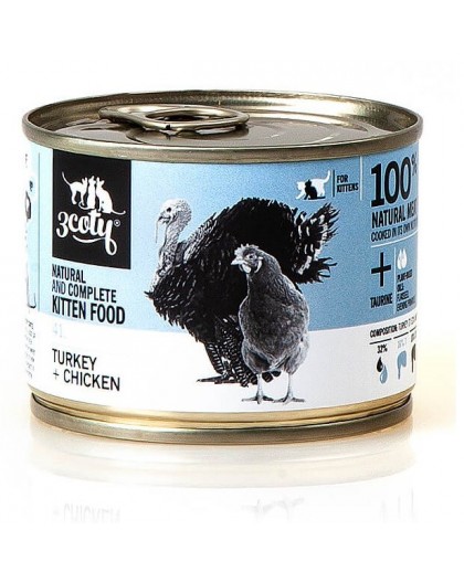 3COTY 41. Turkey and chicken for kittens - wet cat food - 180g