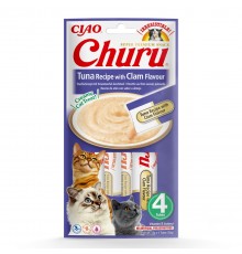 INABA Churu Tuna with clam flavour - cat treats - 4x14 g