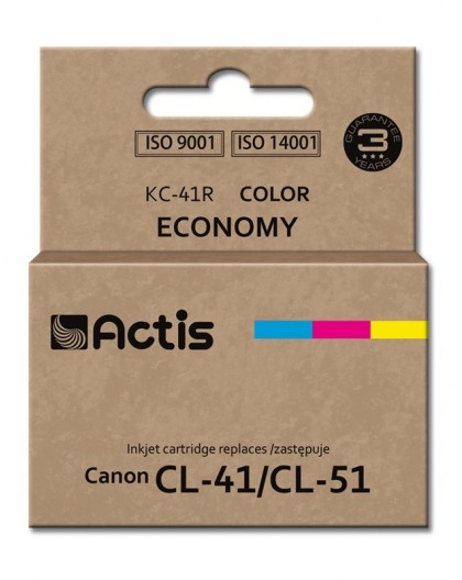 Actis KC-41R Ink (replacement for Canon CL-41/CL-51 Standard 18 ml color: cyan, magenta, yellow)