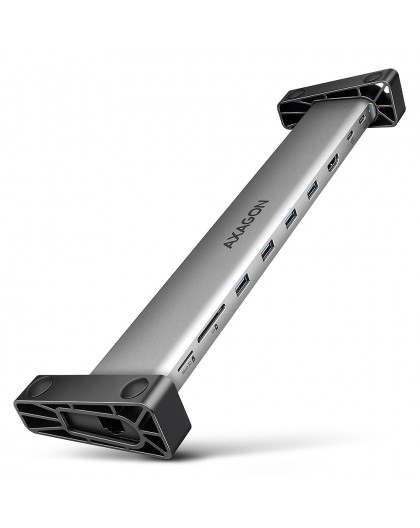 AXAGON HMC-10HLS multiport hub, 4x USB-A and 2x USB-C, HDMI 4K/60Hz, RJ-45, SD/microSD, PD 100W