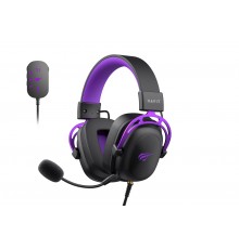 Havit H2002C+U - gaming headphones (black and purple)