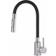 Kitchen faucet with bent spout - 2 types of spray
