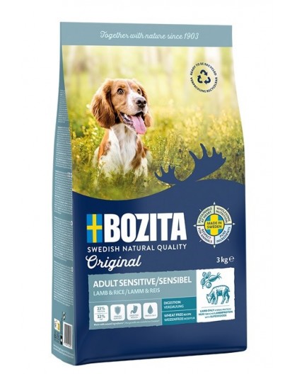 BOZITA Original Sensitive Digestion Lamb and rice - dry dog food - 3kg