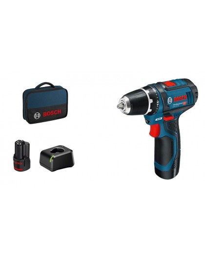 Bosch Akku-Bohrschrauber 12 V Li-Ion 1300 RPM Black, Blue, Red
