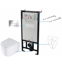 6-in-1 concealed toilet set