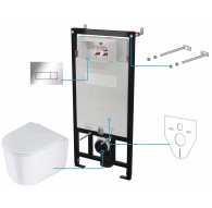 6-in-1 concealed toilet set