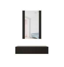 Dressing table with mirror PAFOS 80x41.6x100 mat black