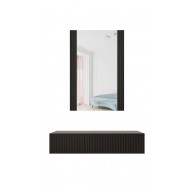 Dressing table with mirror PAFOS 80x41.6x100 mat black
