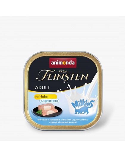 ANIMONDA Vom Feinsten Adult Milkies with Chicken and Yogurt Filling - Wet Cat Food - 100g