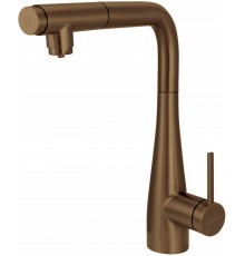 Kitchen faucet with water filter connection with pull-out spout