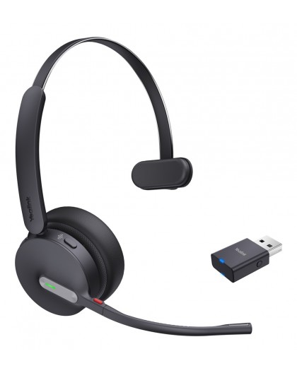 Yealink WH64 Hybrid Mono UC Headset Wireless Head-band Office/Call center Micro-USB Bluetooth Black