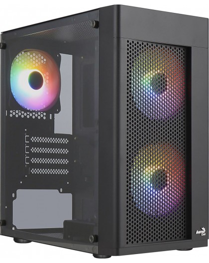 Aerocool HEXFORMBKV2 Micro ATX PC Case 3 Fans FRGB Black