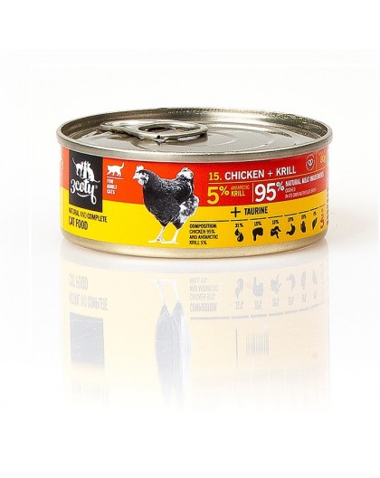 3COTY Chicken with krill - wet cat food - 80g