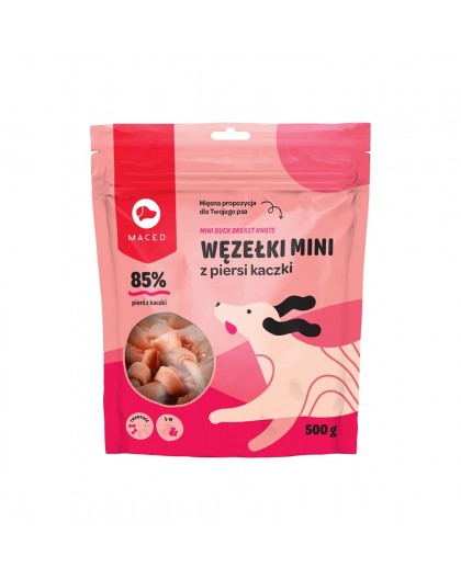 MACED Mini duck breast knots - Dog treat - 500g